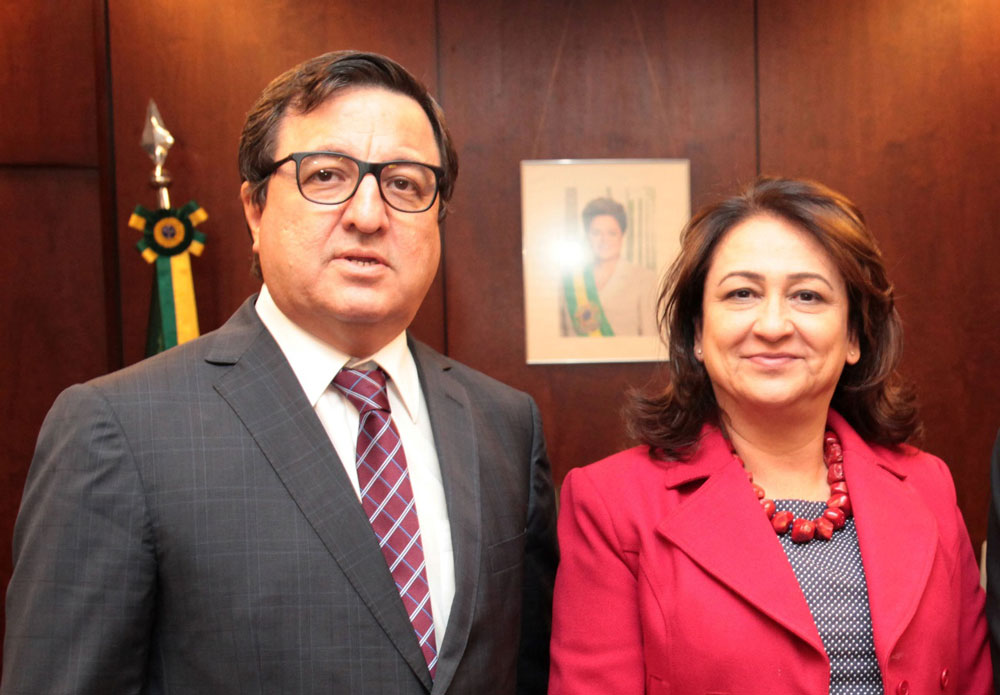 Deputado Federal Danilo Forte (PMDB-CE) e a Ministra da Agricultura Kátia Abreu