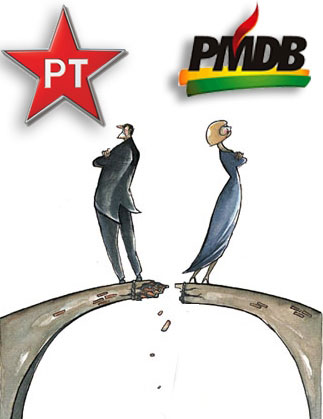 Afastamento entre PT e PMDB - Imagem ilustrativa