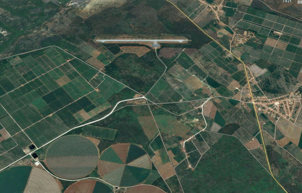 Imagem aérea do Aeroporto Regional de Limoeiro do Norte