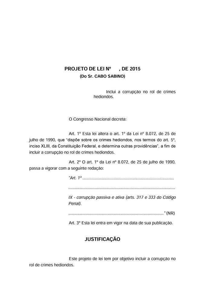 Projeto de Lei de N° 3315, de 2015 - Folha 1