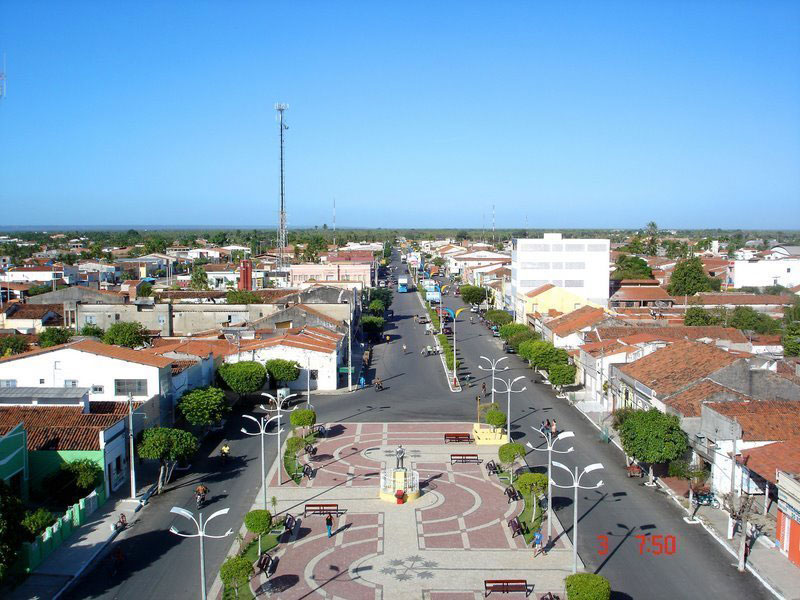 Imagem aerea da cidade de Jaguaruana