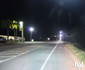 Iluminação da CE 265 em Limoeiro do Norte