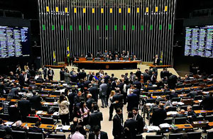 O plenário da Câmara dos Deputados .